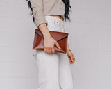 Leather Clutch Purse - Boston Leathers