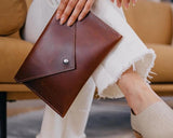 Leather Clutch Purse - Boston Leathers