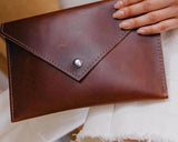 Leather Clutch Purse - Boston Leathers