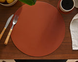 table placemats round - leather placemats