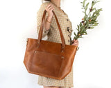 Women tote bag for work - leather tote bag - Boston Leathers