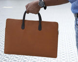 laptop bag leather - macbook case - Boston Leathers