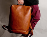 Leather Backpack for Men - Leather Bookbag Men -  Boston Leathers