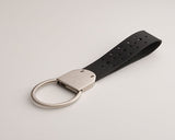 Leather Keychain with Strap Black