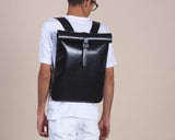 Leather Rolltop Backpack