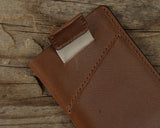 Card Holder with Pull Up Strap - Boston Leathers