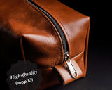 Leather Dopp Kit - toiletry Kit - Boston Leathers