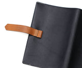 Leather Notebook Cover Refillable Black