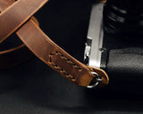 Leather camera strap for women and men 