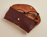 eyeglass case leather